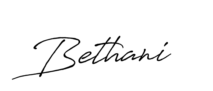 Use a signature maker to create a handwritten signature online. With this signature software, you can design (Antro_Vectra_Bolder) your own signature for name Bethani. Bethani signature style 7 images and pictures png