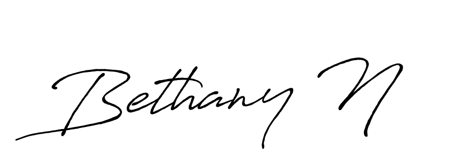 This is the best signature style for the Bethany N name. Also you like these signature font (Antro_Vectra_Bolder). Mix name signature. Bethany N signature style 7 images and pictures png