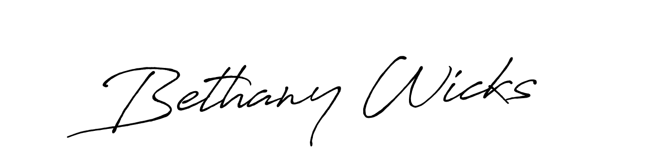Make a beautiful signature design for name Bethany Wicks. Use this online signature maker to create a handwritten signature for free. Bethany Wicks signature style 7 images and pictures png