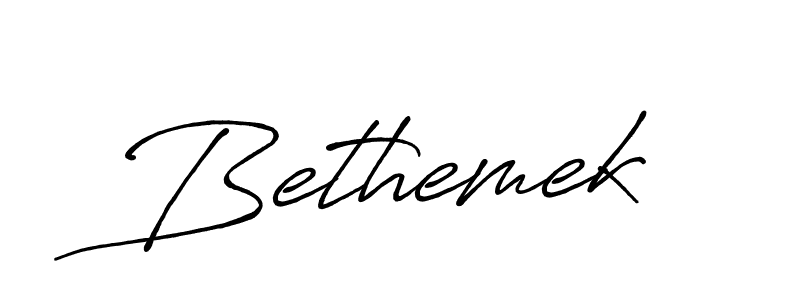 Create a beautiful signature design for name Bethemek. With this signature (Antro_Vectra_Bolder) fonts, you can make a handwritten signature for free. Bethemek signature style 7 images and pictures png