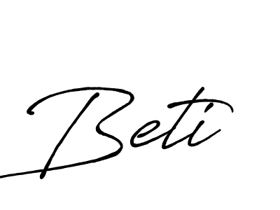 Create a beautiful signature design for name Beti. With this signature (Antro_Vectra_Bolder) fonts, you can make a handwritten signature for free. Beti signature style 7 images and pictures png