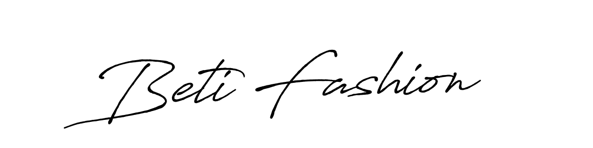 Make a beautiful signature design for name Beti Fashion. With this signature (Antro_Vectra_Bolder) style, you can create a handwritten signature for free. Beti Fashion signature style 7 images and pictures png