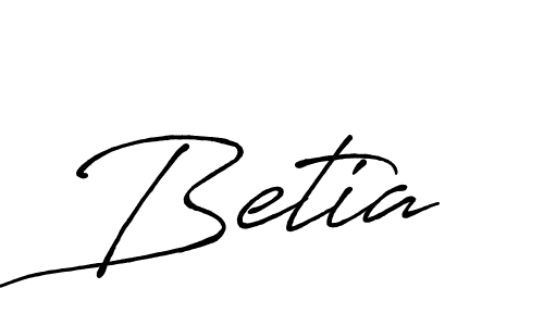 Design your own signature with our free online signature maker. With this signature software, you can create a handwritten (Antro_Vectra_Bolder) signature for name Betia. Betia signature style 7 images and pictures png