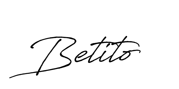 How to make Betito name signature. Use Antro_Vectra_Bolder style for creating short signs online. This is the latest handwritten sign. Betito signature style 7 images and pictures png