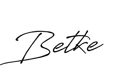 Create a beautiful signature design for name Betke. With this signature (Antro_Vectra_Bolder) fonts, you can make a handwritten signature for free. Betke signature style 7 images and pictures png