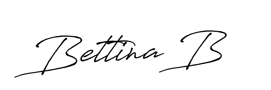 Create a beautiful signature design for name Bettina B. With this signature (Antro_Vectra_Bolder) fonts, you can make a handwritten signature for free. Bettina B signature style 7 images and pictures png