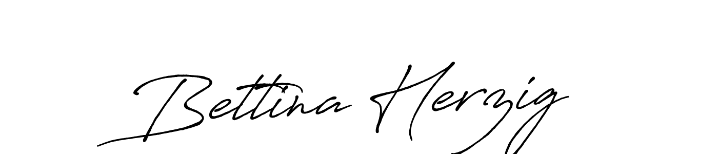 How to make Bettina Herzig name signature. Use Antro_Vectra_Bolder style for creating short signs online. This is the latest handwritten sign. Bettina Herzig signature style 7 images and pictures png