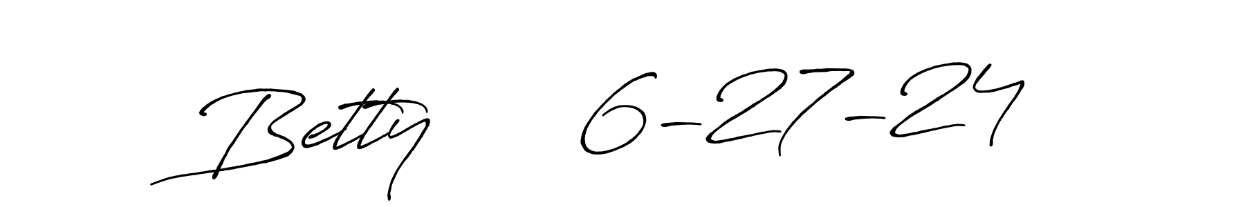 Make a beautiful signature design for name Betty      6-27-24. With this signature (Antro_Vectra_Bolder) style, you can create a handwritten signature for free. Betty      6-27-24 signature style 7 images and pictures png