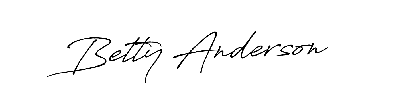 Betty Anderson stylish signature style. Best Handwritten Sign (Antro_Vectra_Bolder) for my name. Handwritten Signature Collection Ideas for my name Betty Anderson. Betty Anderson signature style 7 images and pictures png