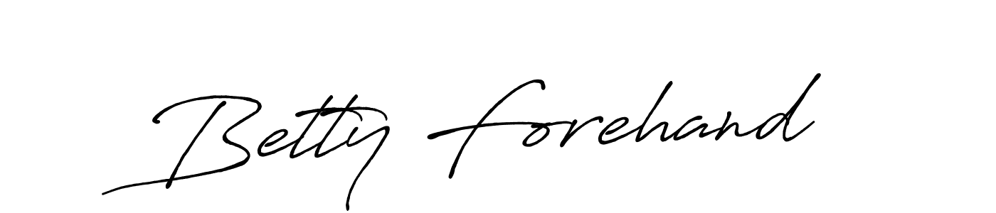 Make a beautiful signature design for name Betty Forehand. With this signature (Antro_Vectra_Bolder) style, you can create a handwritten signature for free. Betty Forehand signature style 7 images and pictures png