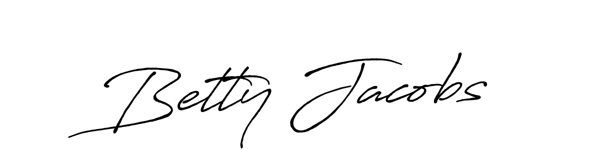 Betty Jacobs stylish signature style. Best Handwritten Sign (Antro_Vectra_Bolder) for my name. Handwritten Signature Collection Ideas for my name Betty Jacobs. Betty Jacobs signature style 7 images and pictures png