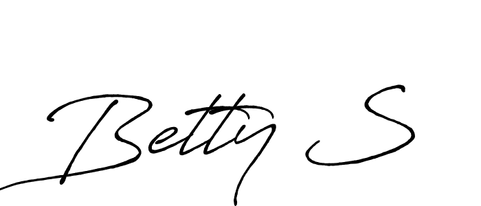 Betty S stylish signature style. Best Handwritten Sign (Antro_Vectra_Bolder) for my name. Handwritten Signature Collection Ideas for my name Betty S. Betty S signature style 7 images and pictures png