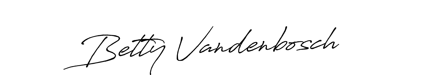 Make a beautiful signature design for name Betty Vandenbosch. With this signature (Antro_Vectra_Bolder) style, you can create a handwritten signature for free. Betty Vandenbosch signature style 7 images and pictures png