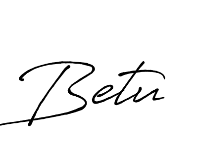 Design your own signature with our free online signature maker. With this signature software, you can create a handwritten (Antro_Vectra_Bolder) signature for name Betu. Betu signature style 7 images and pictures png