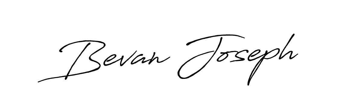 Make a beautiful signature design for name Bevan Joseph. With this signature (Antro_Vectra_Bolder) style, you can create a handwritten signature for free. Bevan Joseph signature style 7 images and pictures png