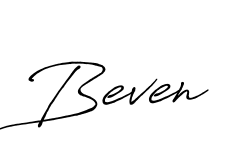 The best way (Antro_Vectra_Bolder) to make a short signature is to pick only two or three words in your name. The name Beven include a total of six letters. For converting this name. Beven signature style 7 images and pictures png