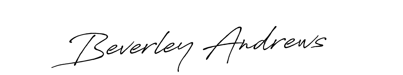 Create a beautiful signature design for name Beverley Andrews. With this signature (Antro_Vectra_Bolder) fonts, you can make a handwritten signature for free. Beverley Andrews signature style 7 images and pictures png