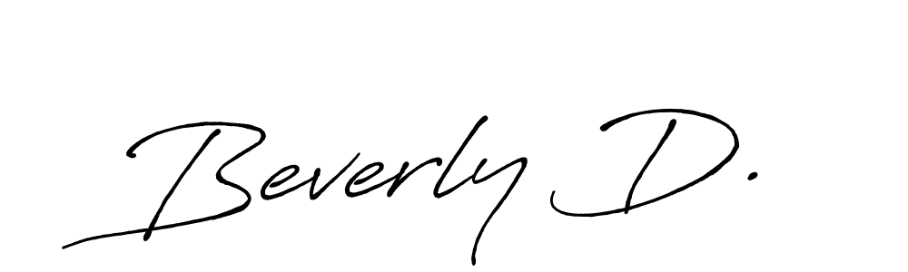 Similarly Antro_Vectra_Bolder is the best handwritten signature design. Signature creator online .You can use it as an online autograph creator for name Beverly D.. Beverly D. signature style 7 images and pictures png