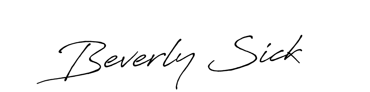 How to make Beverly Sick name signature. Use Antro_Vectra_Bolder style for creating short signs online. This is the latest handwritten sign. Beverly Sick signature style 7 images and pictures png