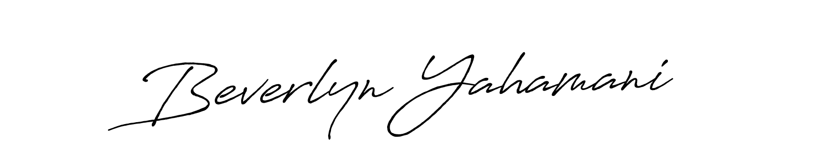 Use a signature maker to create a handwritten signature online. With this signature software, you can design (Antro_Vectra_Bolder) your own signature for name Beverlyn Yahamani. Beverlyn Yahamani signature style 7 images and pictures png