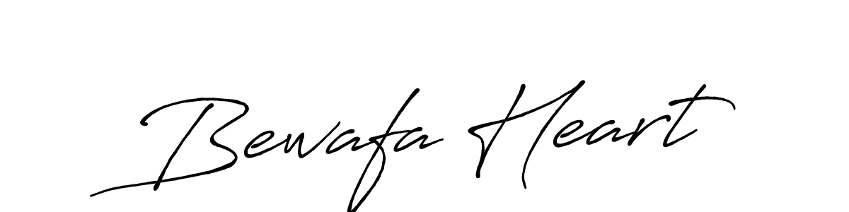Make a beautiful signature design for name Bewafa Heart. With this signature (Antro_Vectra_Bolder) style, you can create a handwritten signature for free. Bewafa Heart signature style 7 images and pictures png