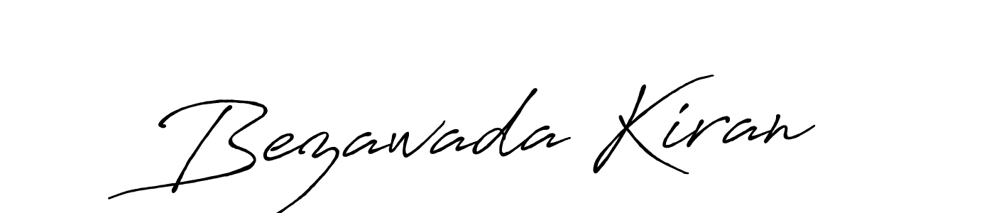 Create a beautiful signature design for name Bezawada Kiran. With this signature (Antro_Vectra_Bolder) fonts, you can make a handwritten signature for free. Bezawada Kiran signature style 7 images and pictures png