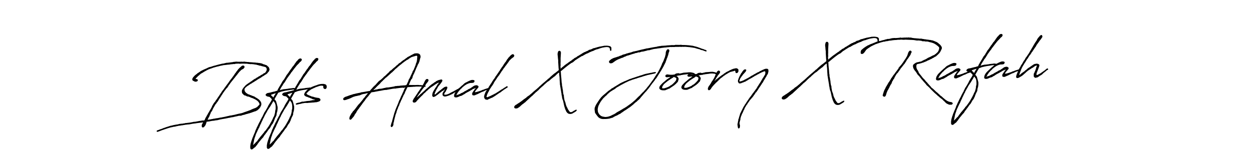 Create a beautiful signature design for name Bffs Amal X Joory X Rafah. With this signature (Antro_Vectra_Bolder) fonts, you can make a handwritten signature for free. Bffs Amal X Joory X Rafah signature style 7 images and pictures png