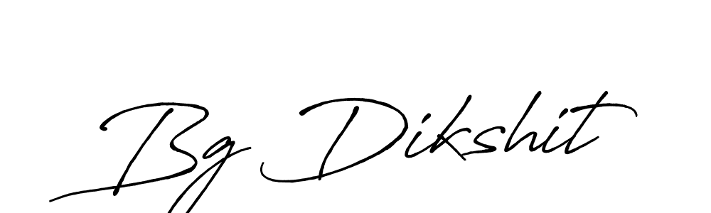 Design your own signature with our free online signature maker. With this signature software, you can create a handwritten (Antro_Vectra_Bolder) signature for name Bg Dikshit. Bg Dikshit signature style 7 images and pictures png