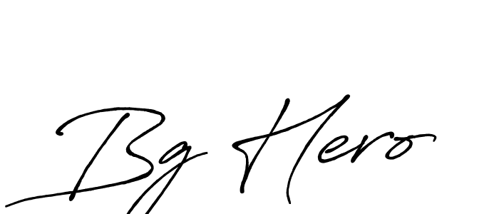 Create a beautiful signature design for name Bg Hero. With this signature (Antro_Vectra_Bolder) fonts, you can make a handwritten signature for free. Bg Hero signature style 7 images and pictures png