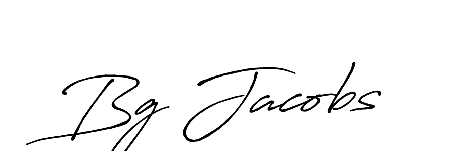 How to make Bg Jacobs name signature. Use Antro_Vectra_Bolder style for creating short signs online. This is the latest handwritten sign. Bg Jacobs signature style 7 images and pictures png