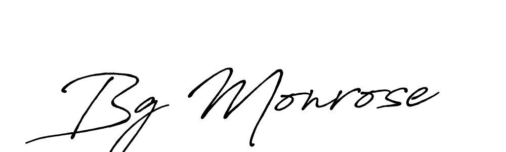 This is the best signature style for the Bg Monrose name. Also you like these signature font (Antro_Vectra_Bolder). Mix name signature. Bg Monrose signature style 7 images and pictures png