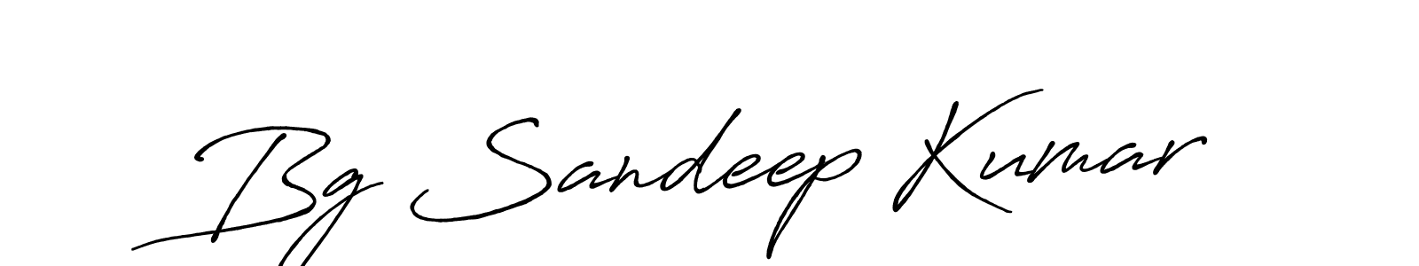 The best way (Antro_Vectra_Bolder) to make a short signature is to pick only two or three words in your name. The name Bg Sandeep Kumar include a total of six letters. For converting this name. Bg Sandeep Kumar signature style 7 images and pictures png