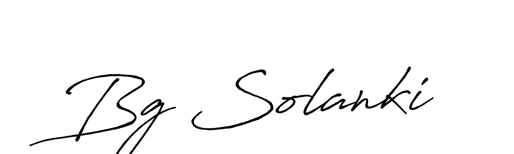 You should practise on your own different ways (Antro_Vectra_Bolder) to write your name (Bg Solanki) in signature. don't let someone else do it for you. Bg Solanki signature style 7 images and pictures png