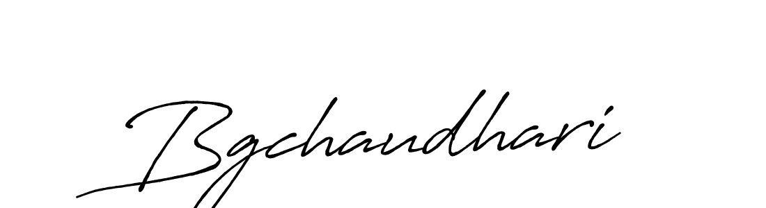 Create a beautiful signature design for name Bgchaudhari. With this signature (Antro_Vectra_Bolder) fonts, you can make a handwritten signature for free. Bgchaudhari signature style 7 images and pictures png
