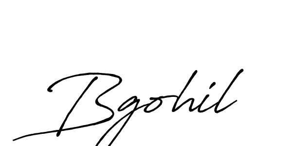 Bgohil stylish signature style. Best Handwritten Sign (Antro_Vectra_Bolder) for my name. Handwritten Signature Collection Ideas for my name Bgohil. Bgohil signature style 7 images and pictures png
