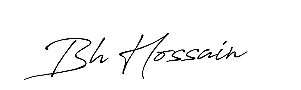 Also we have Bh Hossain name is the best signature style. Create professional handwritten signature collection using Antro_Vectra_Bolder autograph style. Bh Hossain signature style 7 images and pictures png