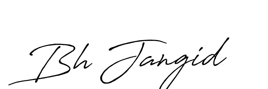 Design your own signature with our free online signature maker. With this signature software, you can create a handwritten (Antro_Vectra_Bolder) signature for name Bh Jangid. Bh Jangid signature style 7 images and pictures png