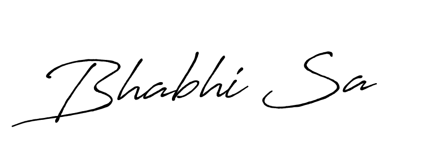 Use a signature maker to create a handwritten signature online. With this signature software, you can design (Antro_Vectra_Bolder) your own signature for name Bhabhi Sa. Bhabhi Sa signature style 7 images and pictures png