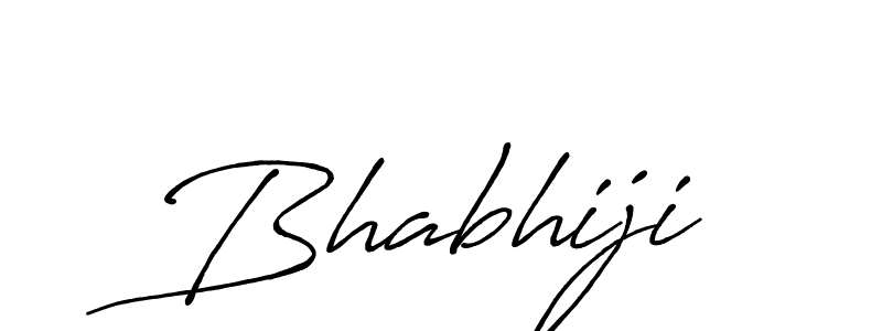 Create a beautiful signature design for name Bhabhiji. With this signature (Antro_Vectra_Bolder) fonts, you can make a handwritten signature for free. Bhabhiji signature style 7 images and pictures png