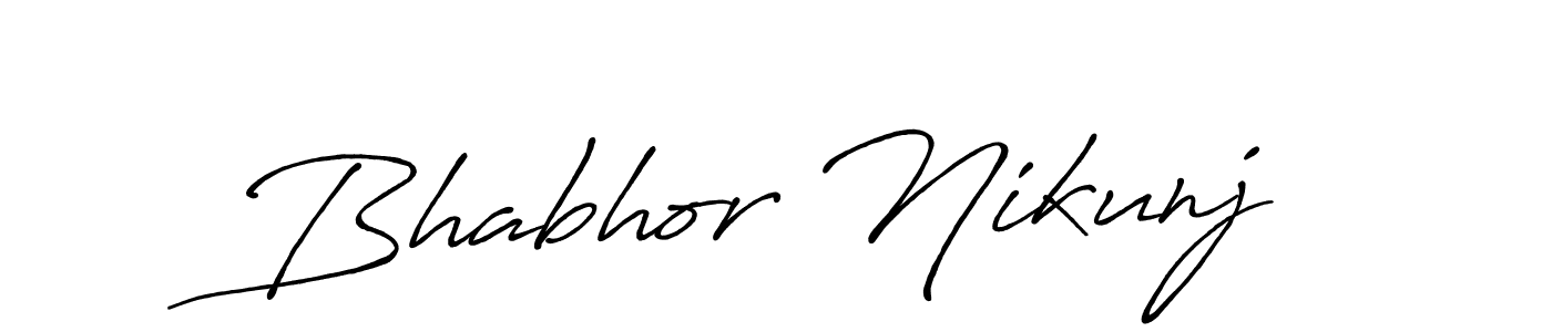 Make a beautiful signature design for name Bhabhor Nikunj. With this signature (Antro_Vectra_Bolder) style, you can create a handwritten signature for free. Bhabhor Nikunj signature style 7 images and pictures png