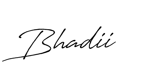 How to make Bhadii signature? Antro_Vectra_Bolder is a professional autograph style. Create handwritten signature for Bhadii name. Bhadii signature style 7 images and pictures png