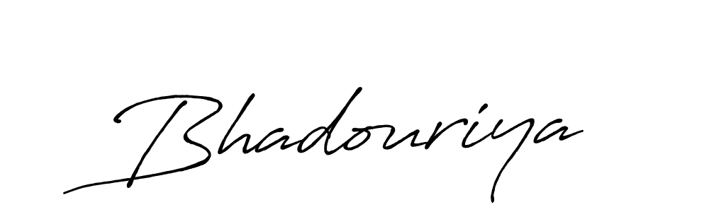 Bhadouriya stylish signature style. Best Handwritten Sign (Antro_Vectra_Bolder) for my name. Handwritten Signature Collection Ideas for my name Bhadouriya. Bhadouriya signature style 7 images and pictures png