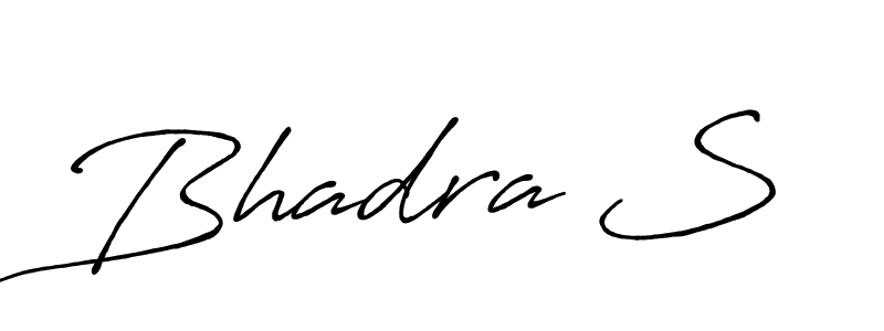 Bhadra S stylish signature style. Best Handwritten Sign (Antro_Vectra_Bolder) for my name. Handwritten Signature Collection Ideas for my name Bhadra S. Bhadra S signature style 7 images and pictures png