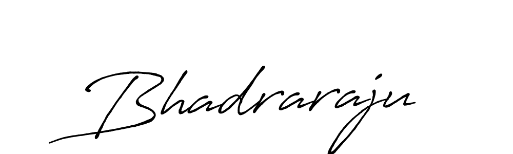 Make a beautiful signature design for name Bhadraraju. With this signature (Antro_Vectra_Bolder) style, you can create a handwritten signature for free. Bhadraraju signature style 7 images and pictures png