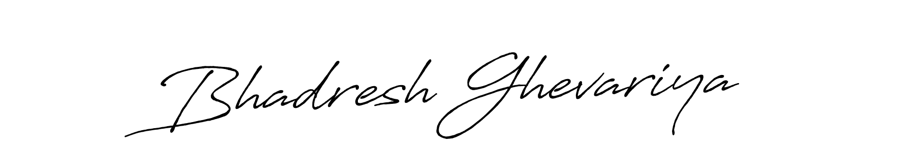 Design your own signature with our free online signature maker. With this signature software, you can create a handwritten (Antro_Vectra_Bolder) signature for name Bhadresh Ghevariya. Bhadresh Ghevariya signature style 7 images and pictures png