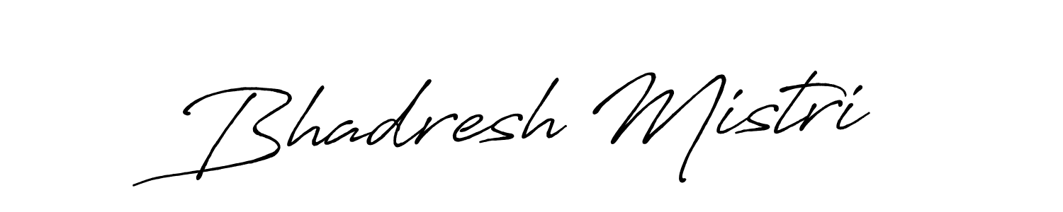 Also You can easily find your signature by using the search form. We will create Bhadresh Mistri name handwritten signature images for you free of cost using Antro_Vectra_Bolder sign style. Bhadresh Mistri signature style 7 images and pictures png