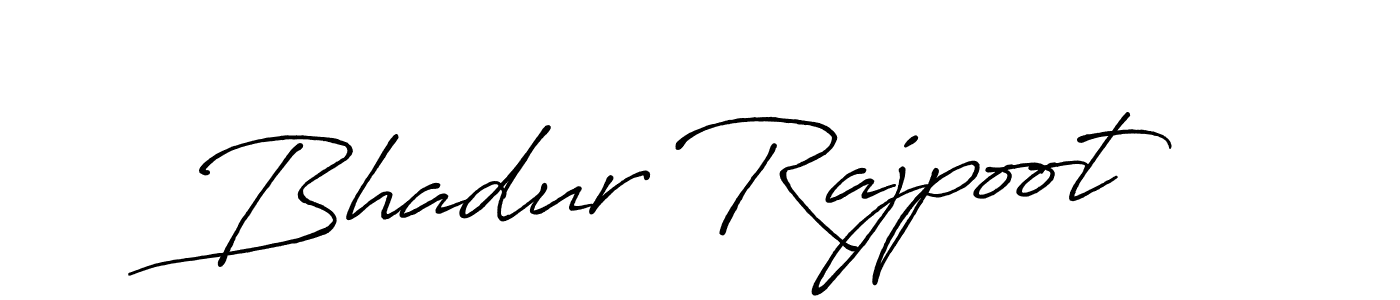 Use a signature maker to create a handwritten signature online. With this signature software, you can design (Antro_Vectra_Bolder) your own signature for name Bhadur Rajpoot. Bhadur Rajpoot signature style 7 images and pictures png