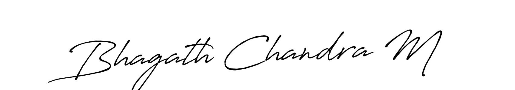 Bhagath Chandra M stylish signature style. Best Handwritten Sign (Antro_Vectra_Bolder) for my name. Handwritten Signature Collection Ideas for my name Bhagath Chandra M. Bhagath Chandra M signature style 7 images and pictures png