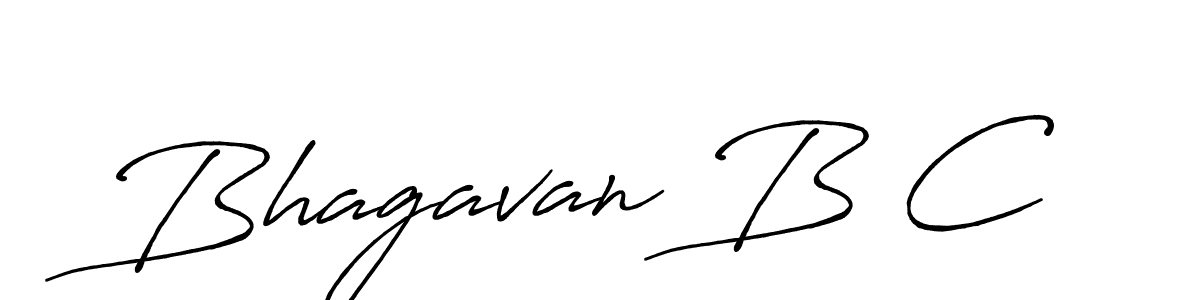 Make a beautiful signature design for name Bhagavan B C. With this signature (Antro_Vectra_Bolder) style, you can create a handwritten signature for free. Bhagavan B C signature style 7 images and pictures png