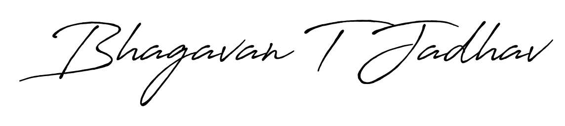 Stand out with a creative autograph for Bhagavan T Jadhav. The Antro_Vectra_Bolder styling blends modern aesthetics with classic signature flourishes. Bhagavan T Jadhav signature style 7 images and pictures png